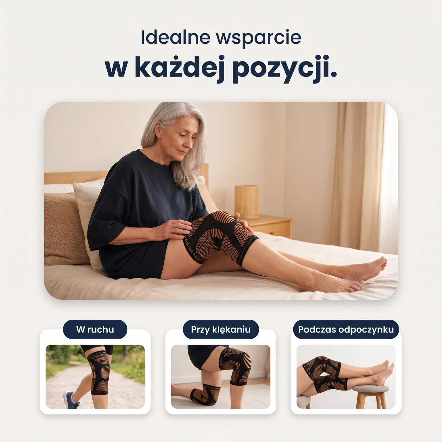 Miedziana orteza kolana - naevi