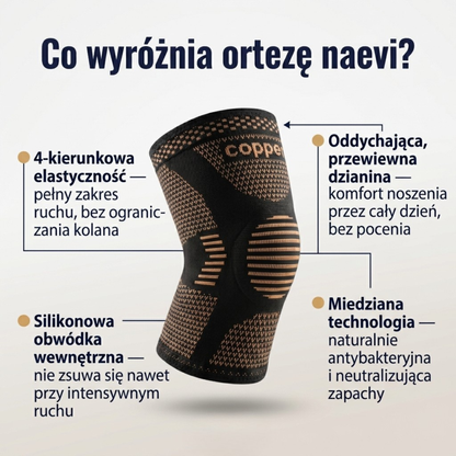 Miedziana orteza kolana - naevi